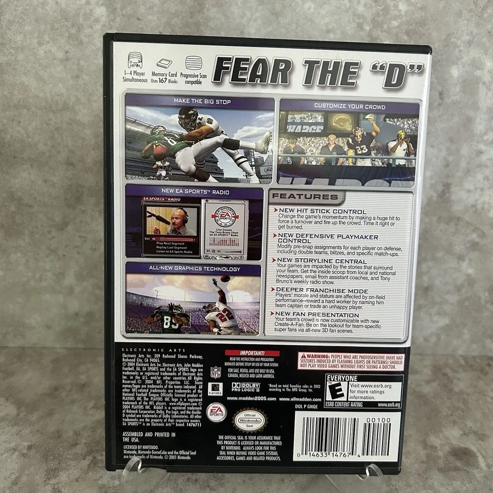 Madden NFL 2005 (Nintendo GameCube, 2004) - (CIB, Tested)